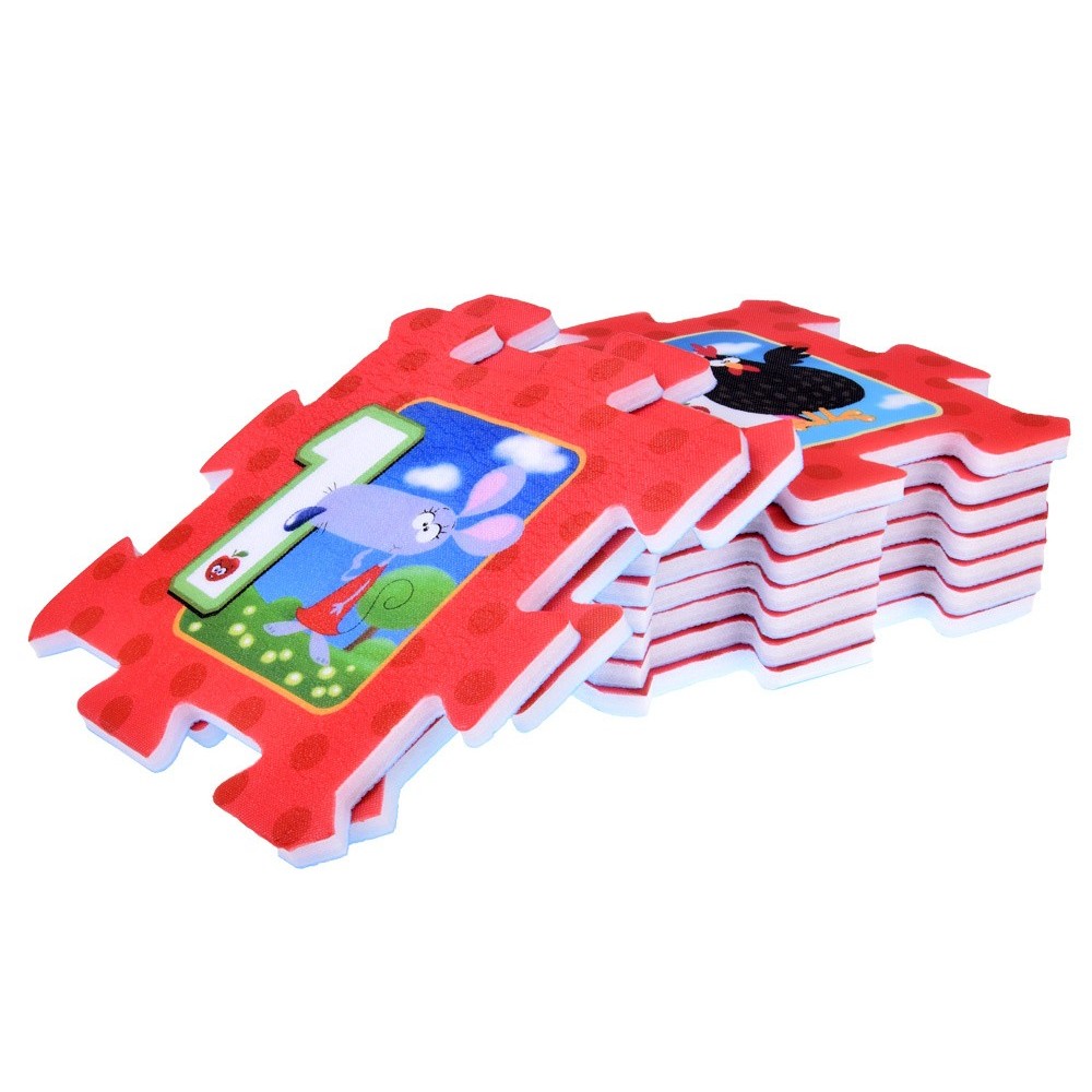 JOKO Penové puzzle Zvieratká + čísla 9ks 31cm x 31cm