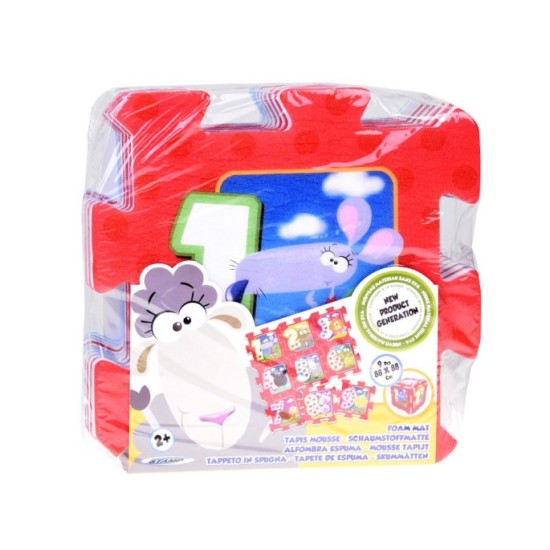 JOKO Penové puzzle Zvieratká + čísla 9ks 31cm x 31cm