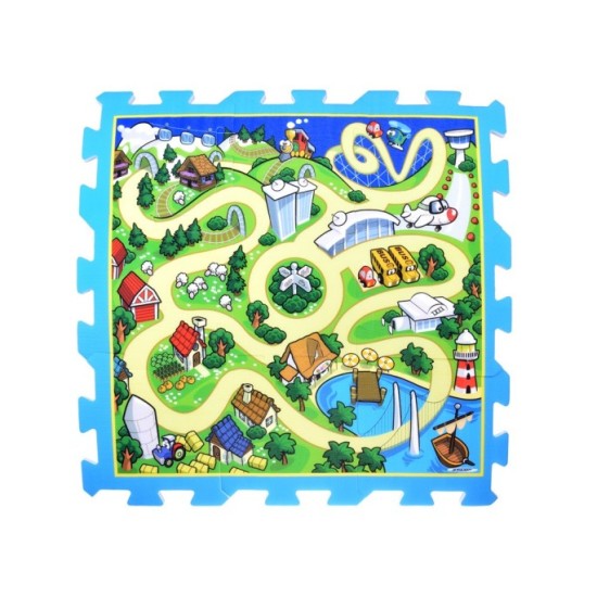 JOKO Penové Puzzle Mesto s cestami pre autá 31cm x 31cm