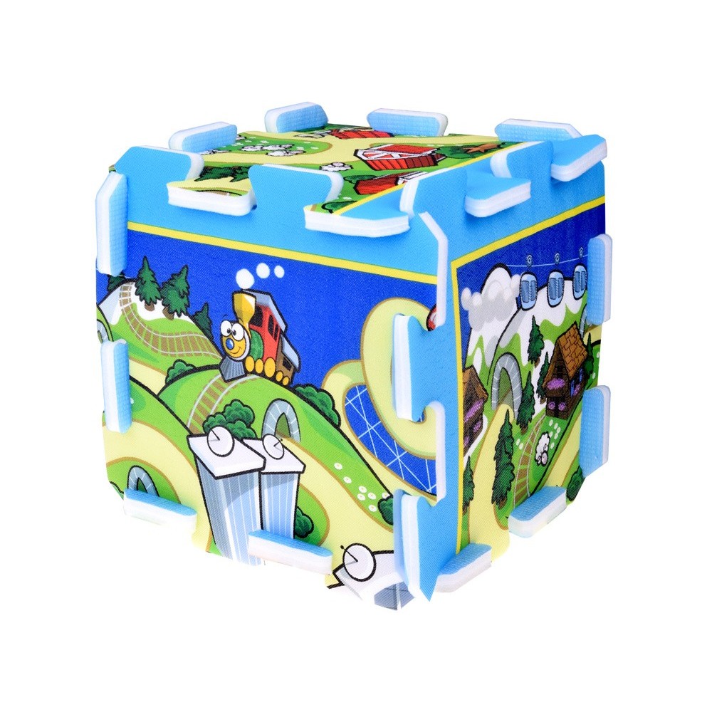 JOKO Penové Puzzle Mesto s cestami pre autá 31cm x 31cm