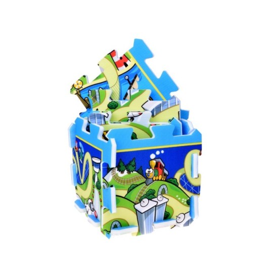 JOKO Penové Puzzle Mesto s cestami pre autá 31cm x 31cm