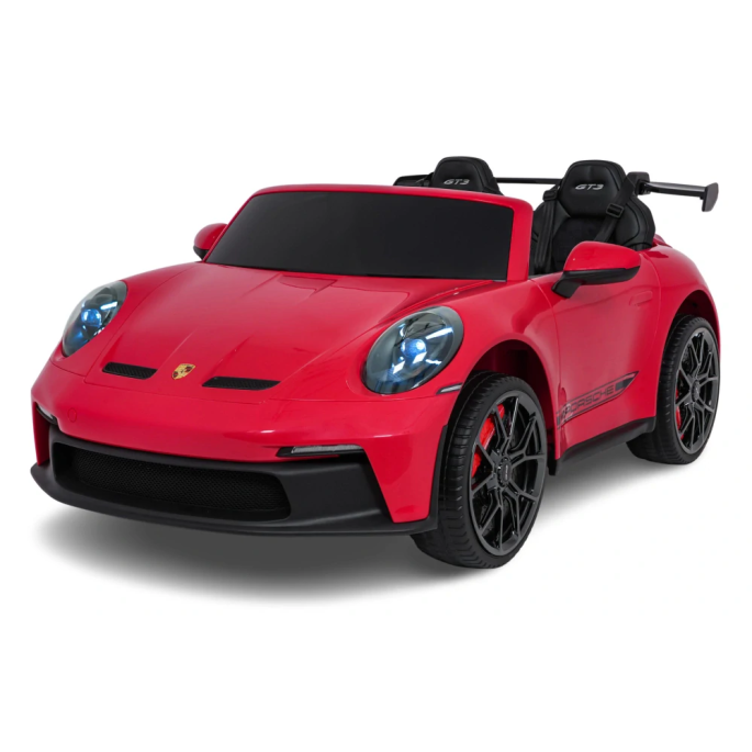 JOKO Elektrické Autíčko Porsche 911 GT 3 4x200W 24V, penové kolesá, kožené sedadlo, Nosnosť 50kg, červené