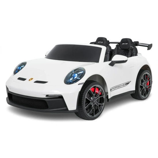 JOKO Elektrické Autíčko Porsche 911 GT 3 4x200W 24V, LCD Dotykový Panel MP4, penové kolesá, kožené sedadlo, Nosnosť 50kg, biele