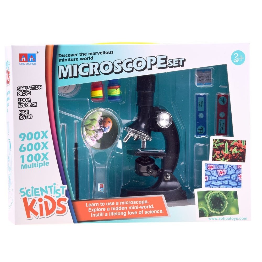 JOKO Detský Mikroskop so zväčšením 900x + príslušenstvo