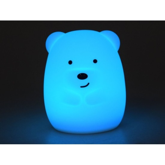 JOKO Nočné dotykové svetlo 8 farieb, lampa pre deti Medveď s diaľkovým ovládaním