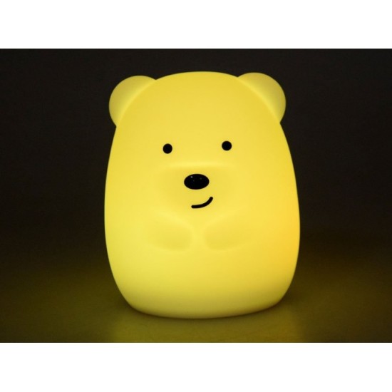JOKO Nočné dotykové svetlo 8 farieb, lampa pre deti Medveď s diaľkovým ovládaním