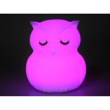 JOKO Nočné dotykové svetlo 8 farieb, lampa pre deti Sova s diaľkovým ovládaním