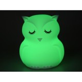 JOKO Nočné dotykové svetlo 8 farieb, lampa pre deti Sova s diaľkovým ovládaním