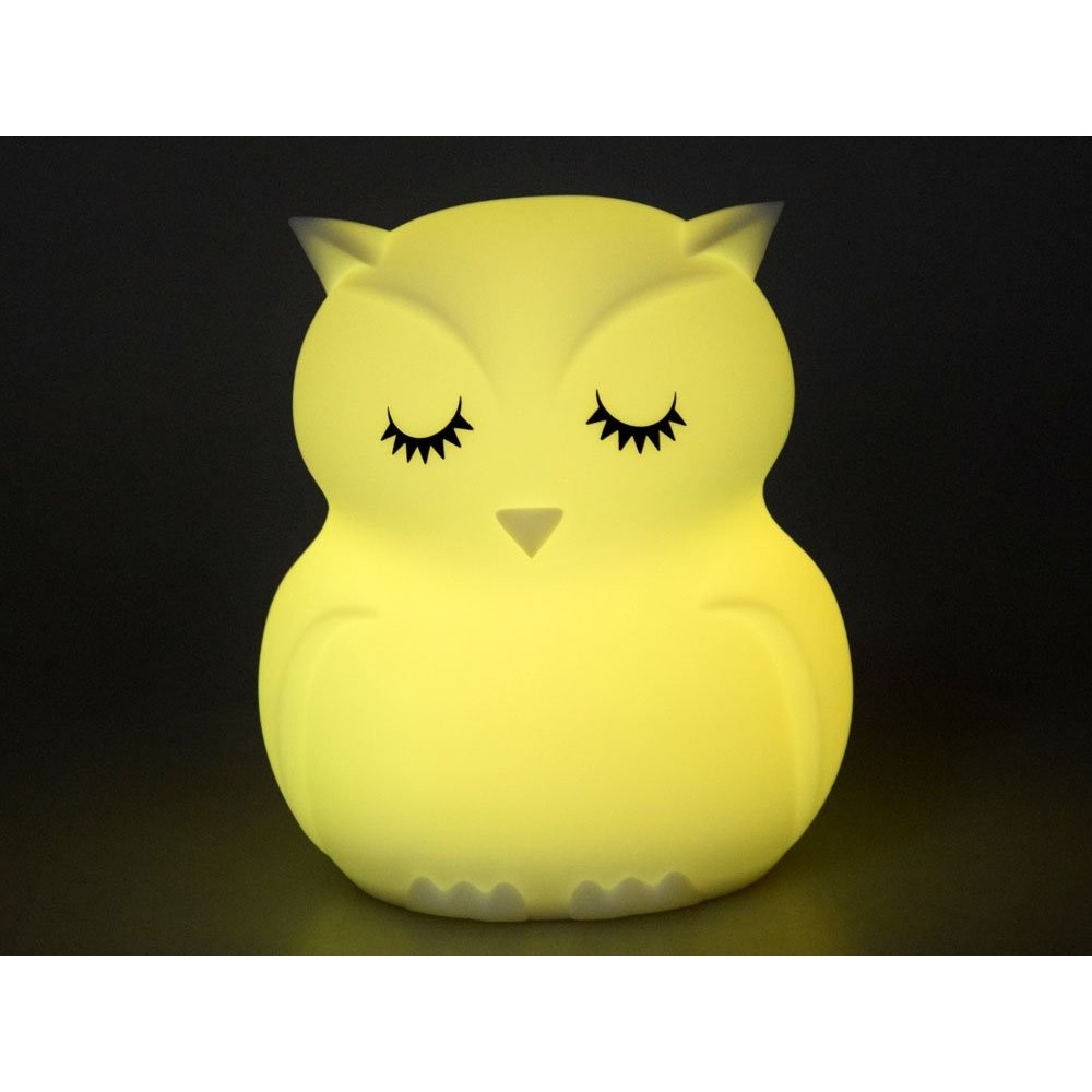 JOKO Nočné dotykové svetlo 8 farieb, lampa pre deti Sova s diaľkovým ovládaním