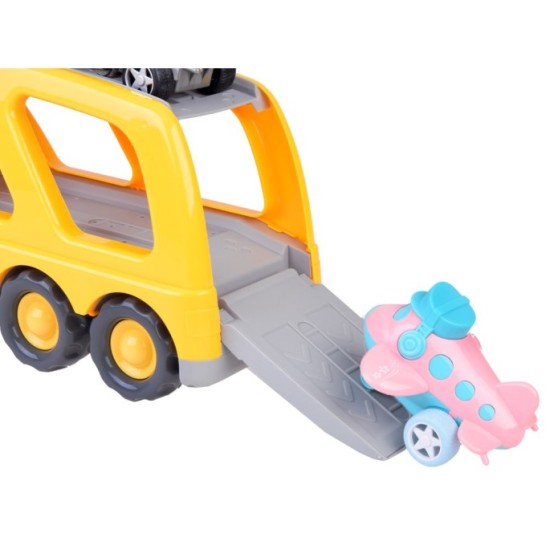 JOKO Veľký Kamión, Odťahové auto 43cm + 3 lietadlá + vrtulník + svetlo + zvuk