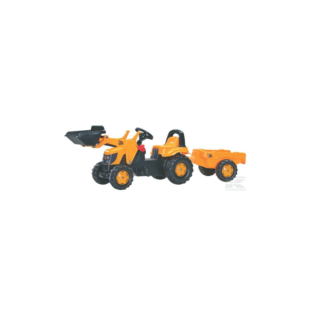 Rolly Toys Šľapací traktor JCB + čelný nakladač + vlečka