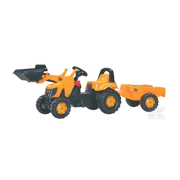 Rolly Toys Šľapací traktor JCB + čelný nakladač + vlečka