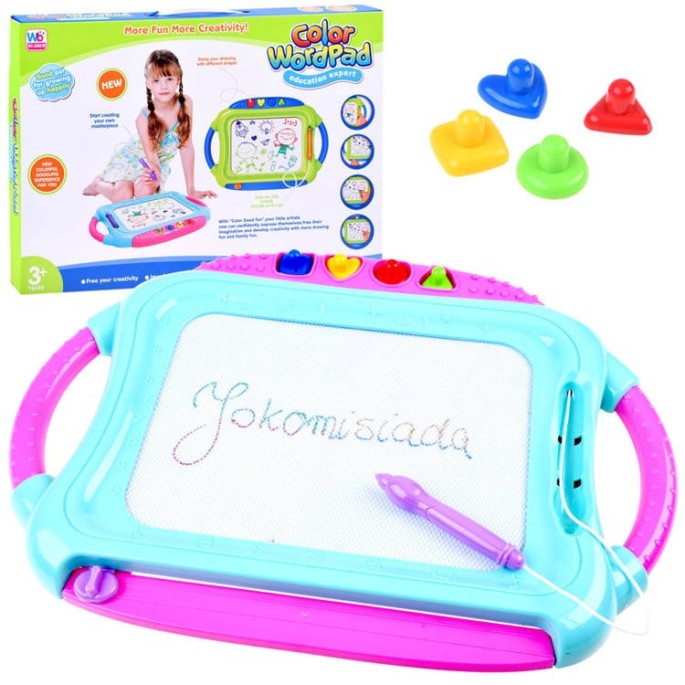 JOKO Tabuľa mazacia na kreslenie do nekonečna + 4 pečiatky, ružová