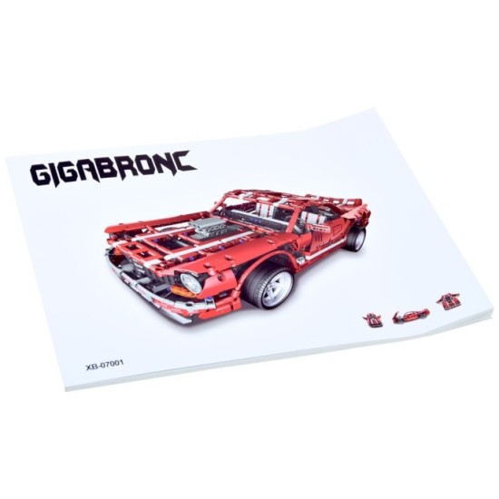 JOKO Veľká Technická stavebnica Autíčko Mustang Muscle 50cm 2000ks, červené