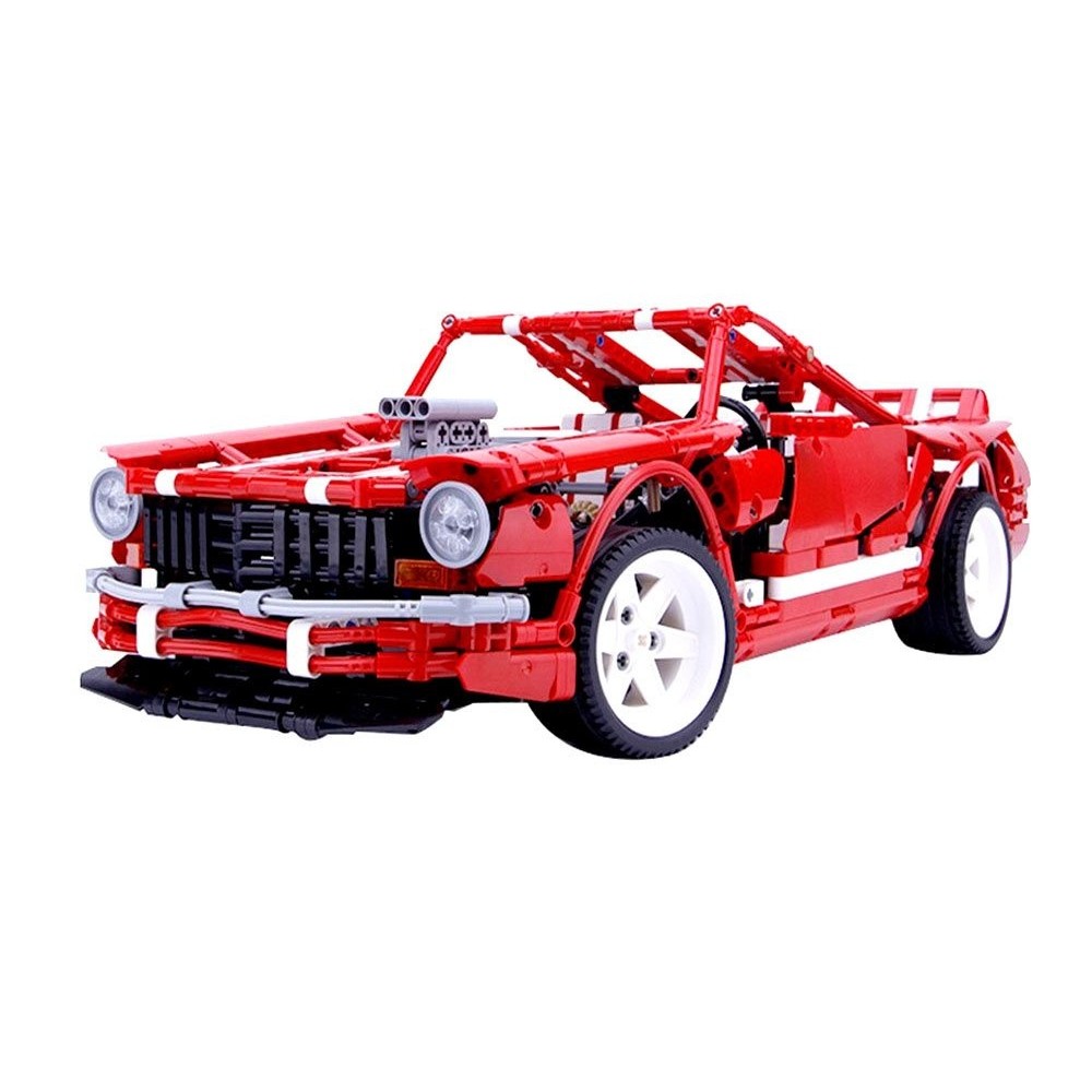 JOKO Veľká Technická stavebnica Autíčko Mustang Muscle 50cm 2000ks, červené