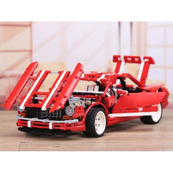 JOKO Veľká Technická stavebnica Autíčko Mustang Muscle 50cm 2000ks, červené