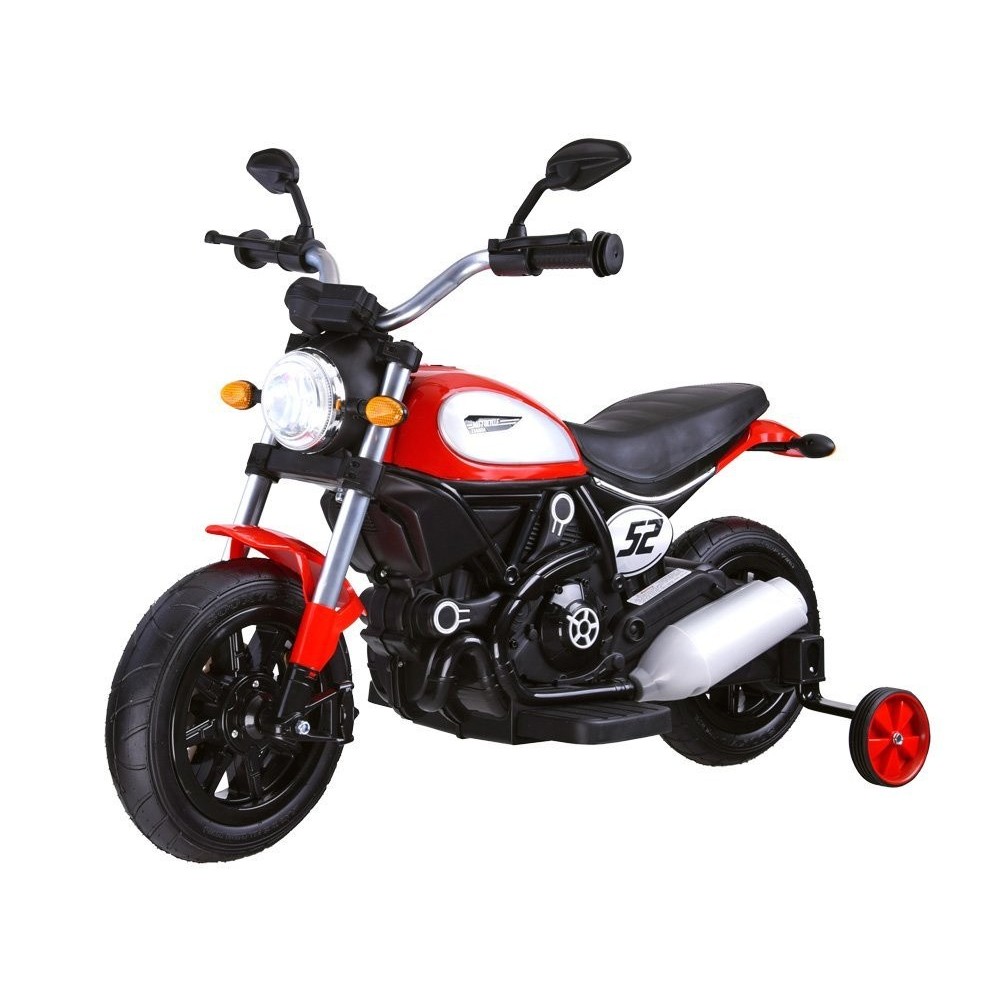 JOKO Elektrická motorka s nafukovacími kolesami Street Bob, MP3, USB, modrá