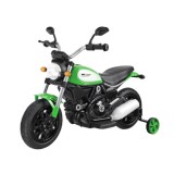 JOKO Elektrická motorka s nafukovacími kolesami Street Bob, MP3, USB, modrá
