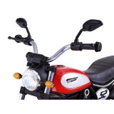 JOKO Elektrická motorka s nafukovacími kolesami Street Bob, MP3, USB, modrá