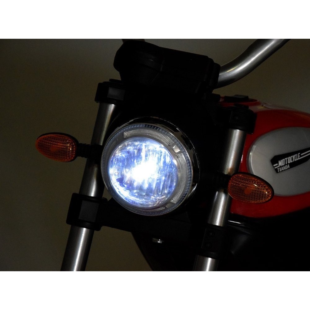 JOKO Elektrická motorka s nafukovacími kolesami Street Bob, MP3, USB, modrá