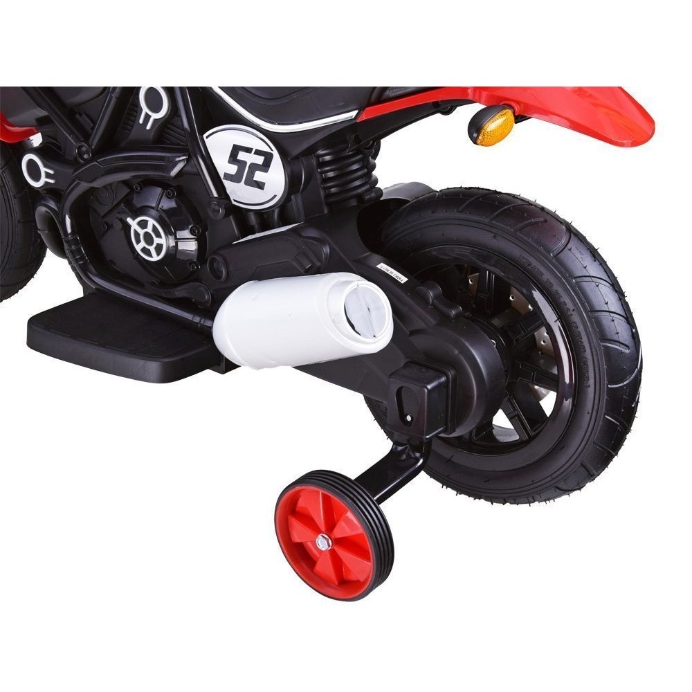 JOKO Elektrická motorka s nafukovacími kolesami Street Bob, MP3, USB, modrá