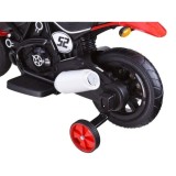 JOKO Elektrická motorka s nafukovacími kolesami Street Bob, MP3, USB, modrá