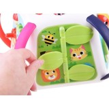 Hola Toys Interaktívna kocka so svetlom a zvukom + mazacia tabuľa + klavír + zrkadlo