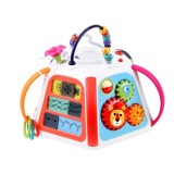 Hola Toys Interaktívna kocka so svetlom a zvukom + mazacia tabuľa + klavír + zrkadlo