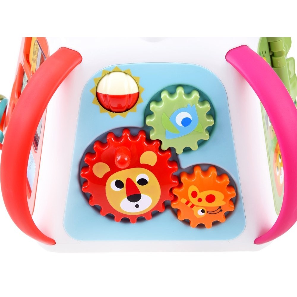 Hola Toys Interaktívna kocka so svetlom a zvukom + mazacia tabuľa + klavír + zrkadlo