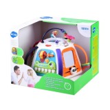Hola Toys Interaktívna kocka so svetlom a zvukom + mazacia tabuľa + klavír + zrkadlo