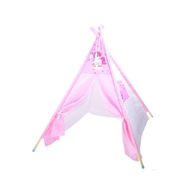 JOKO Detský stan Teepe Wigwam Jednorožec 145cm, ružový