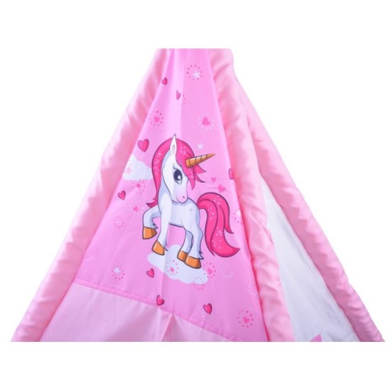 JOKO Detský stan Teepe Wigwam Jednorožec 145cm, ružový