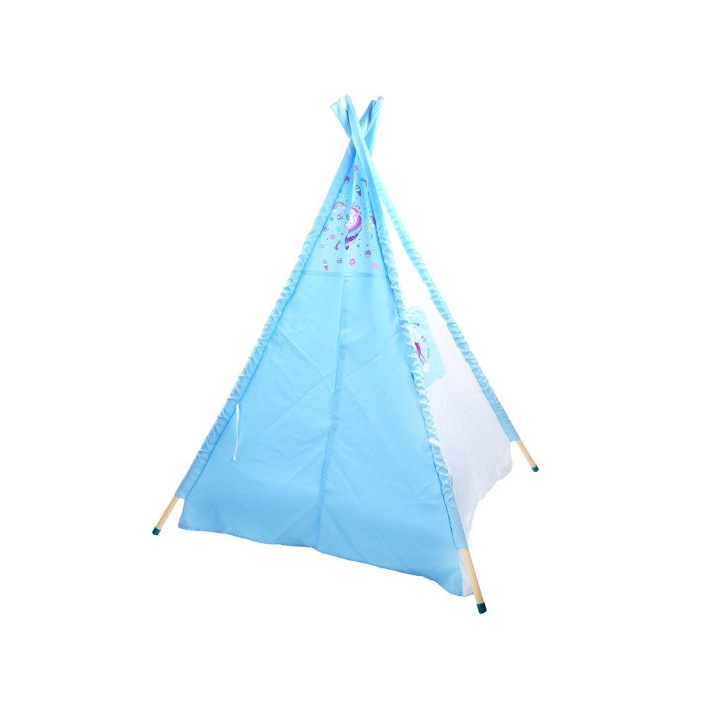 JOKO Detský stan Teepe Wigwam Jednorožec 145cm, modrý