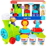 Fisher Price Kreatívny Vláčik Lokomotíva s plastelínou a formičkami