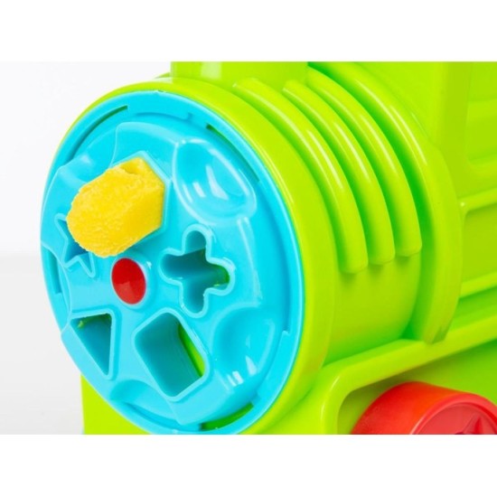 Fisher Price Kreatívny Vláčik Lokomotíva s plastelínou a formičkami