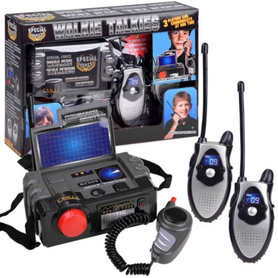 JOKO Detské Vysielačky do 200m 3ks Walkie Talkie + centrála, polícia