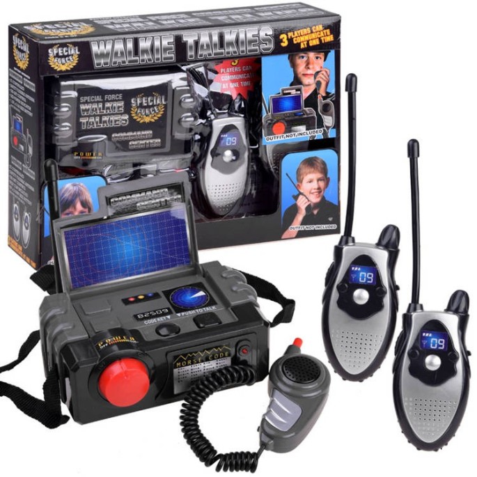 JOKO Detské Vysielačky do 200m 3ks Walkie Talkie + centrála, polícia