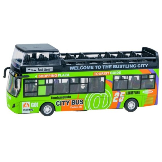 JOKO Poschodový Autobus so svetlom a zvukom + otváracie dvere, zelený