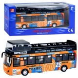 JOKO Poschodový Autobus so svetlom a zvukom + otváracie dvere, oranžový