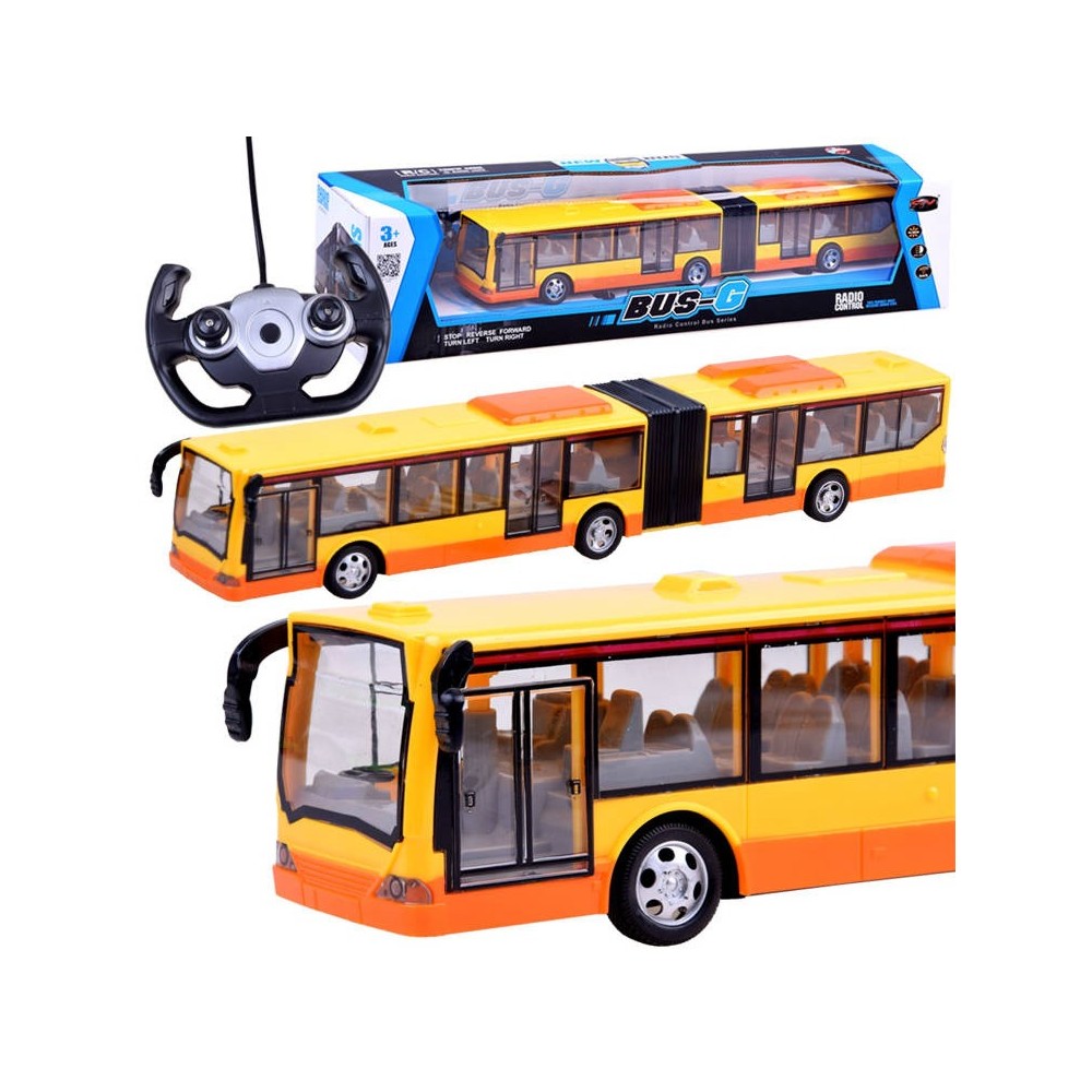 JOKO RC Autobus na diaľkové ovládanie s Led svetlami 44cm, žltý