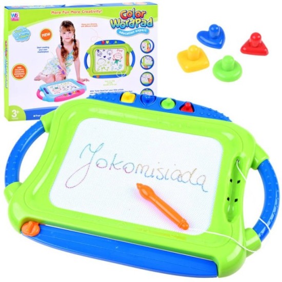 JOKO Tabuľa mazacia na kreslenie do nekonečna + 4 pečiatky, zelená