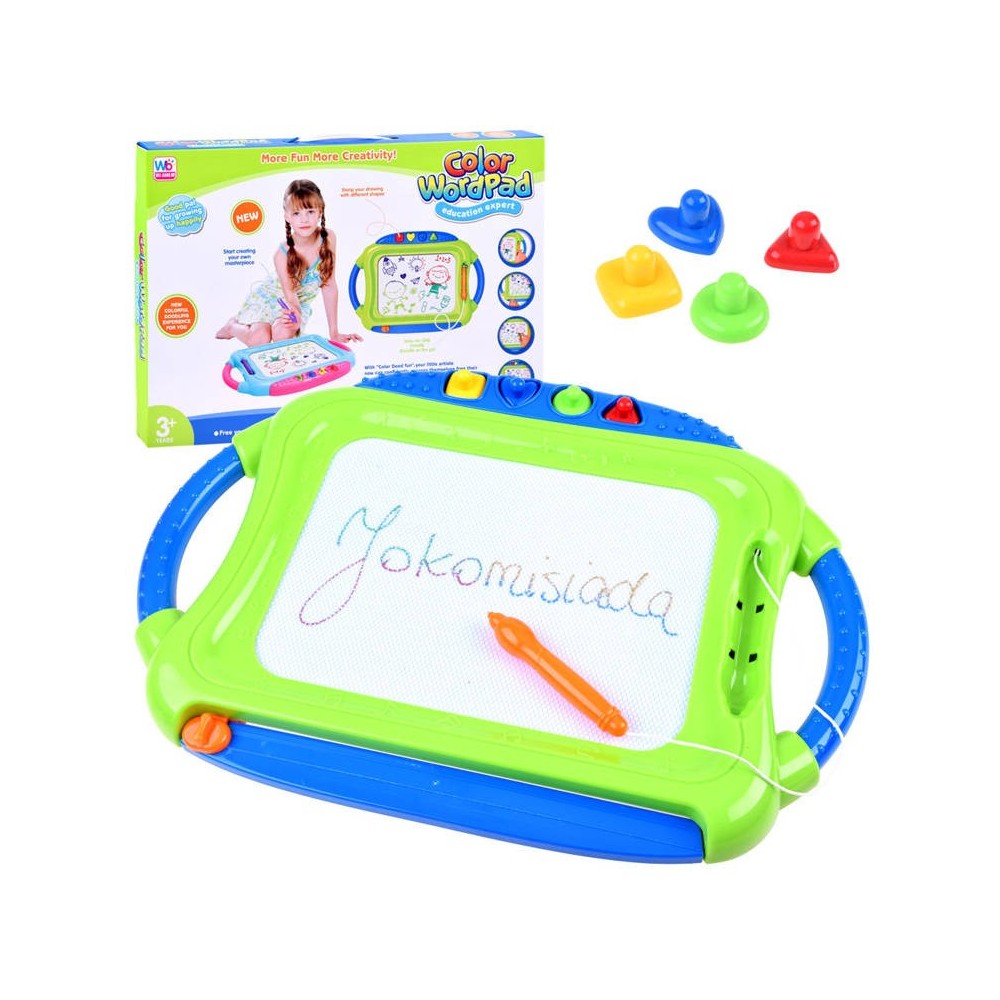 JOKO Tabuľa mazacia na kreslenie do nekonečna + 4 pečiatky, zelená