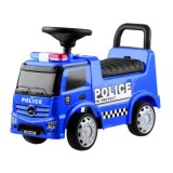 JOKO Odrážadlo Mercedes POLÍCIA so svetlom a zvukom, kožené sedadlo, modré