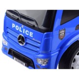 JOKO Odrážadlo Mercedes POLÍCIA so svetlom a zvukom, kožené sedadlo, modré