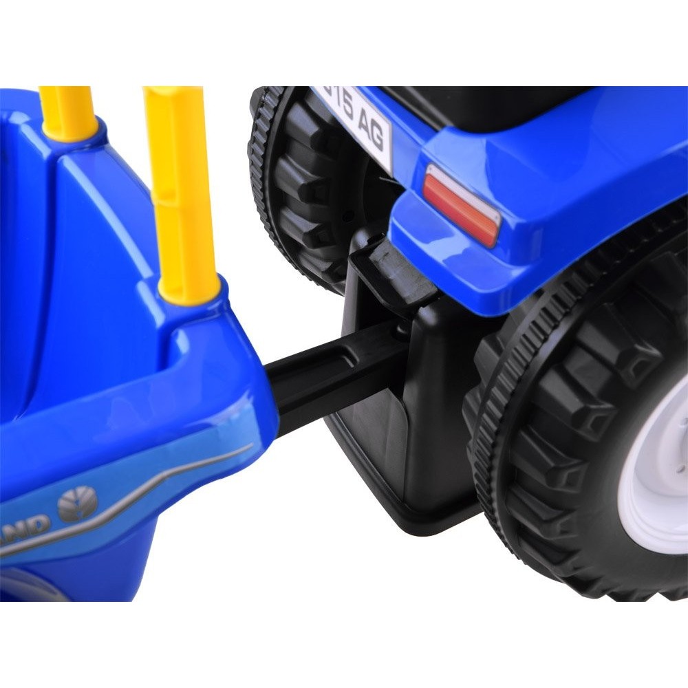 JOKO Odrážadlo traktor pre najmenšich s vlečkou + lopatka + hrable, modrý