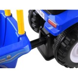 JOKO Odrážadlo traktor pre najmenšich s vlečkou + lopatka + hrable, modrý