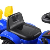 JOKO Odrážadlo traktor pre najmenšich s vlečkou + lopatka + hrable, modrý