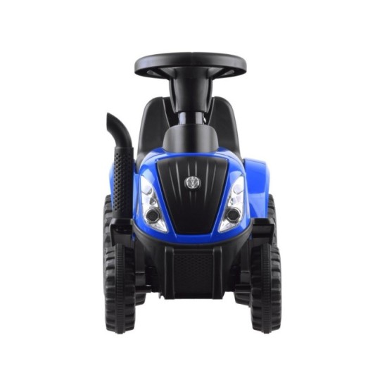 JOKO Odrážadlo traktor pre najmenšich s vlečkou + lopatka + hrable, modrý