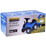 JOKO Odrážadlo traktor pre najmenšich s vlečkou + lopatka + hrable, modrý