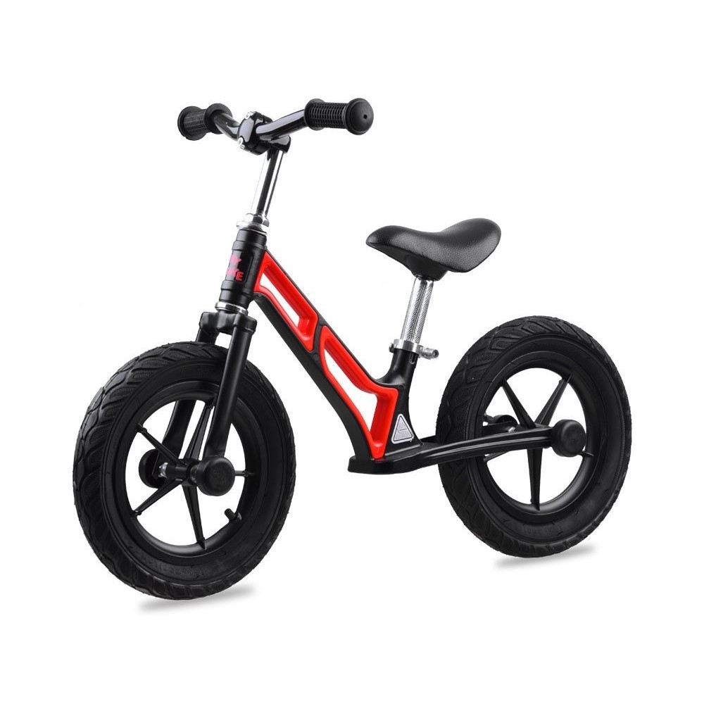 Tiny Bike Detské odrážadlo s nafukovacími kolesami 10", čierno-červené